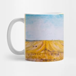 Haybale field Mug